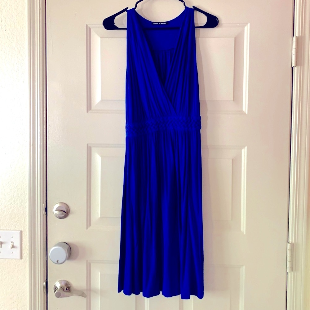 🦋 Cable & Gauge Braided Waist Faux Wrap Dress